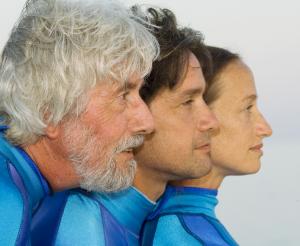 Jean-Michel, Fabien and Céline Cousteau - Photo by Carrie Vonderhaar