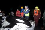 Jean-Michel Cousteau, Dr. Ingrid Visser and rescuers of the stranded orca, Rakey, make sure she is reunited with her family and not sent to an amusement park, which is the unfortunate fate of other rescued orcas around the world. © Carrie Vonderhaar, Ocean Futures Society